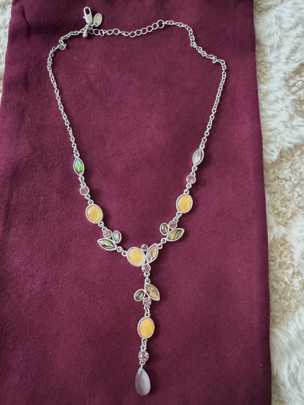 Marks & Spencer Necklace with Yellow and Iridescent Accents